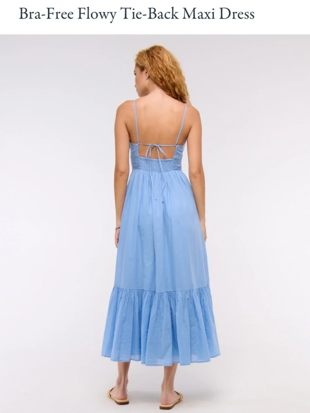 NWT Bra-Free Flowy Tie Back Maxi Dress - Picture 2 of 4